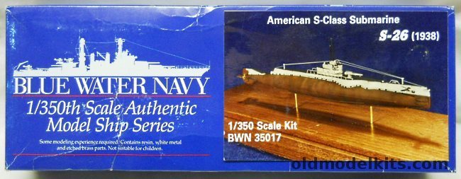 Blue Water Navy 1/350 American S Class Submarine S-26 (1938), BNW35017 plastic model kit